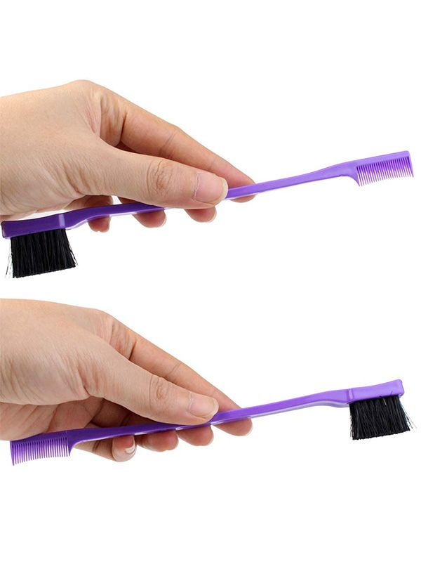 Double Sided Edge Control Hair Comb Eyebrow Brush Smooth Comb Grooming BR035