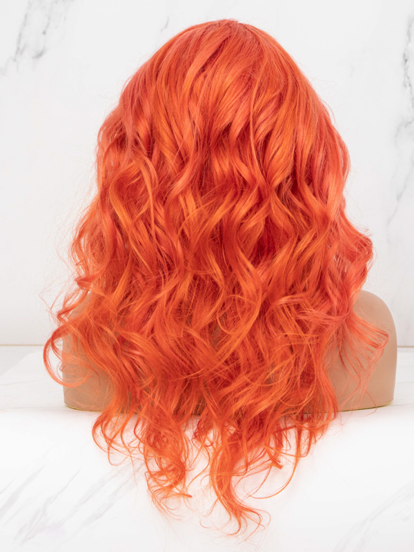 22" Orange Wavy Lace Frontal Wig -CFS018