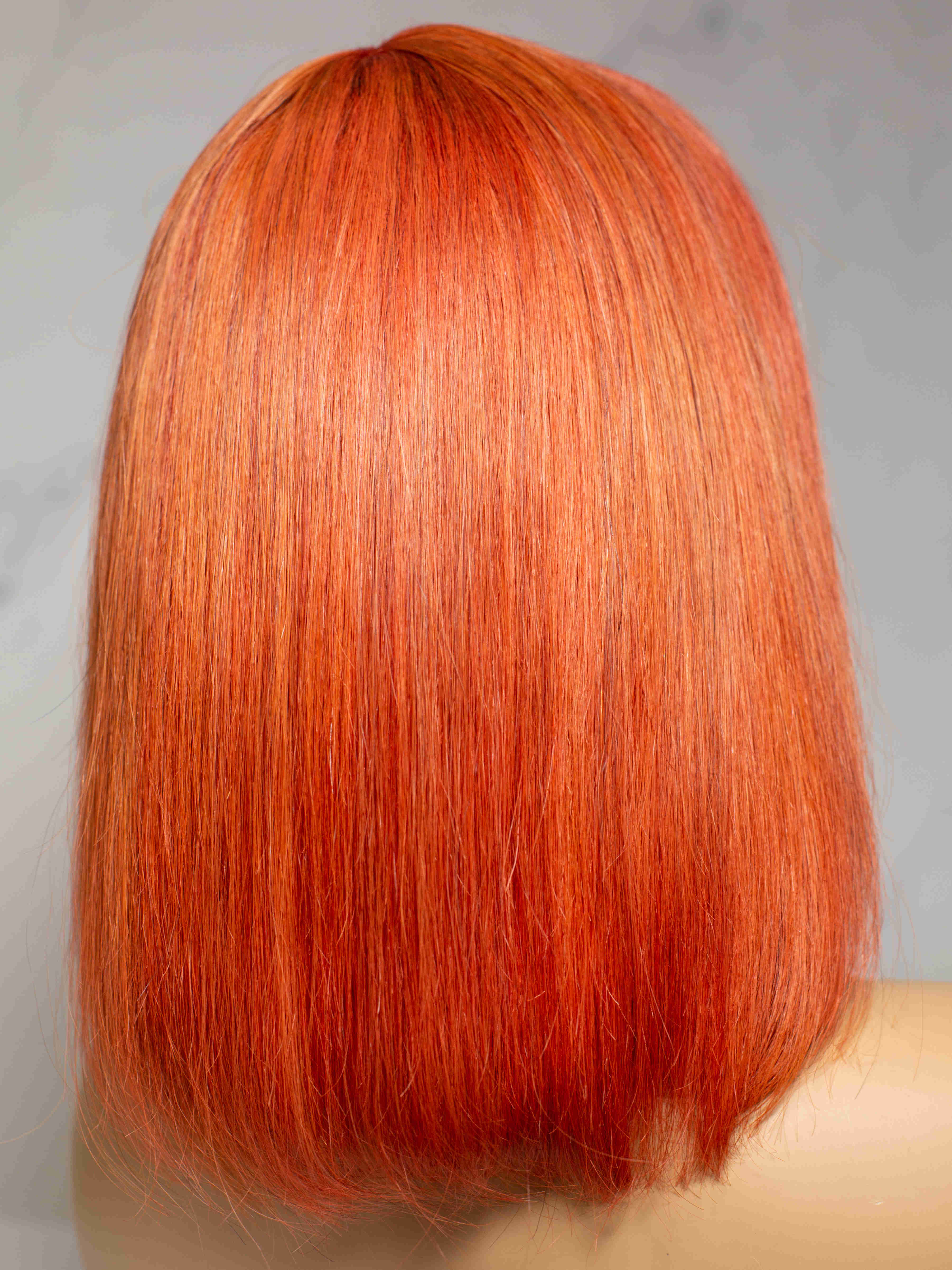 12" Orange Red Bangs Wig -CFS037