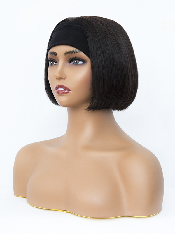 Jayda - Jayda Inspired Straight Sleek Bob Human Hair Headband Wig