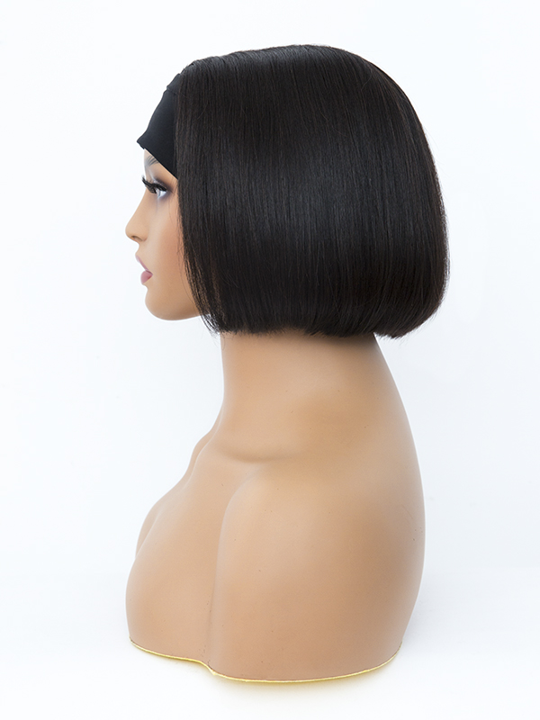 Jayda - Jayda Inspired Straight Sleek Bob Human Hair Headband Wig