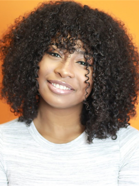 Textured Natural Curly Beginner Wig With Bangs