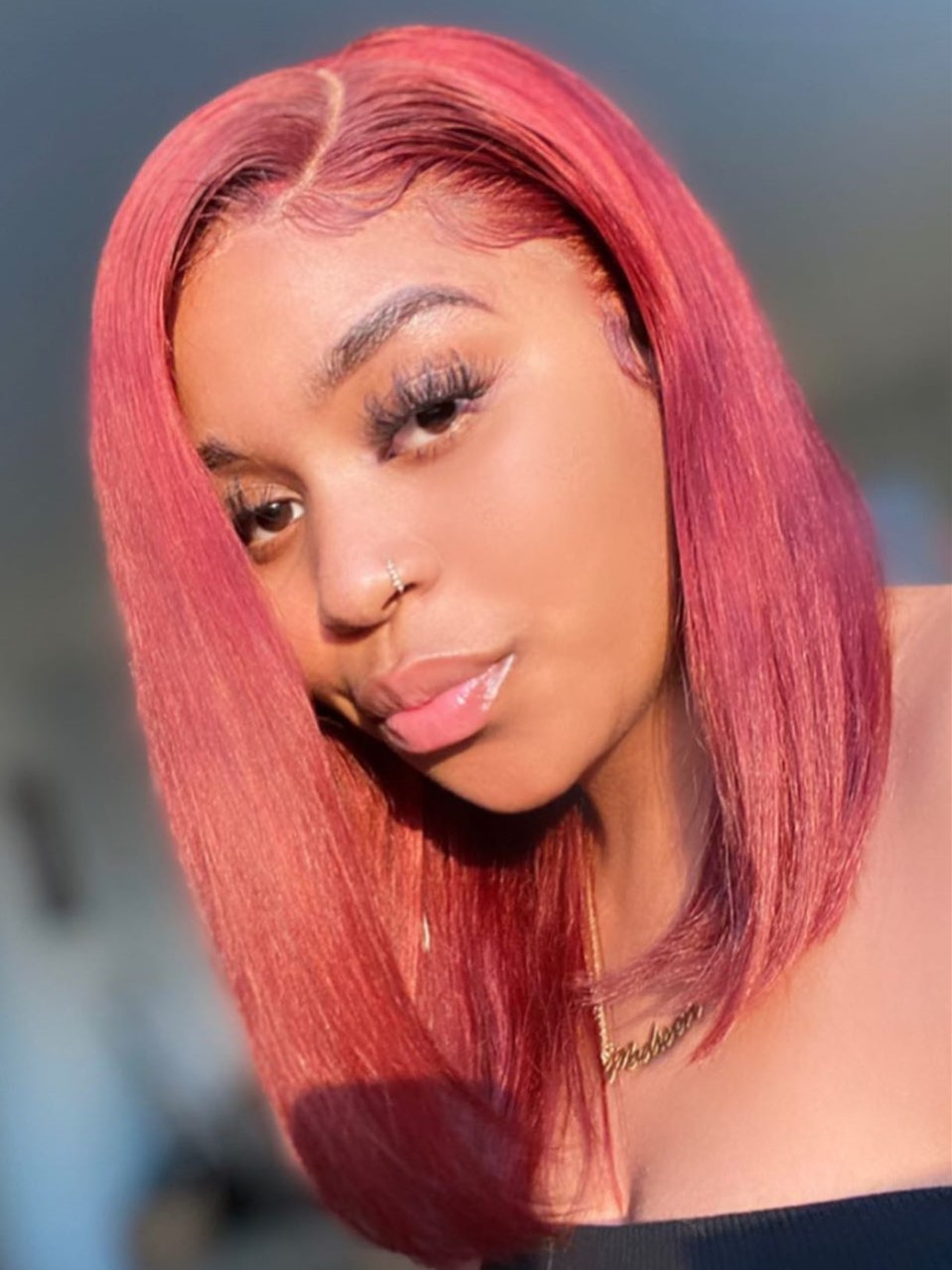 Signature Styles Collection - Retro Ruby Red Lace Front Wig