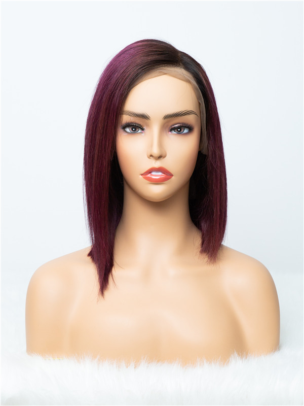 Signature Styles Collection - Gorgeous All Shades of Purple Lace Frontal Bob Wig