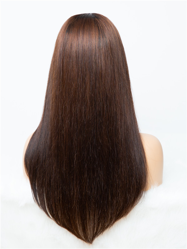 Signature Styles Collection - Stylish Chocolate Brown Layered Human Hair Headband Wig