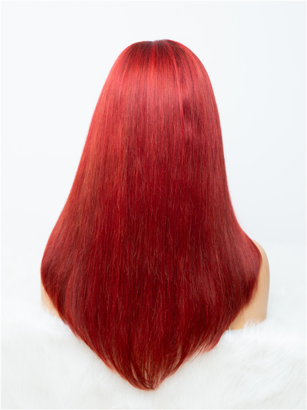 Signature Styles Collection - Trendy Red Layered Human Hair Headband Wig