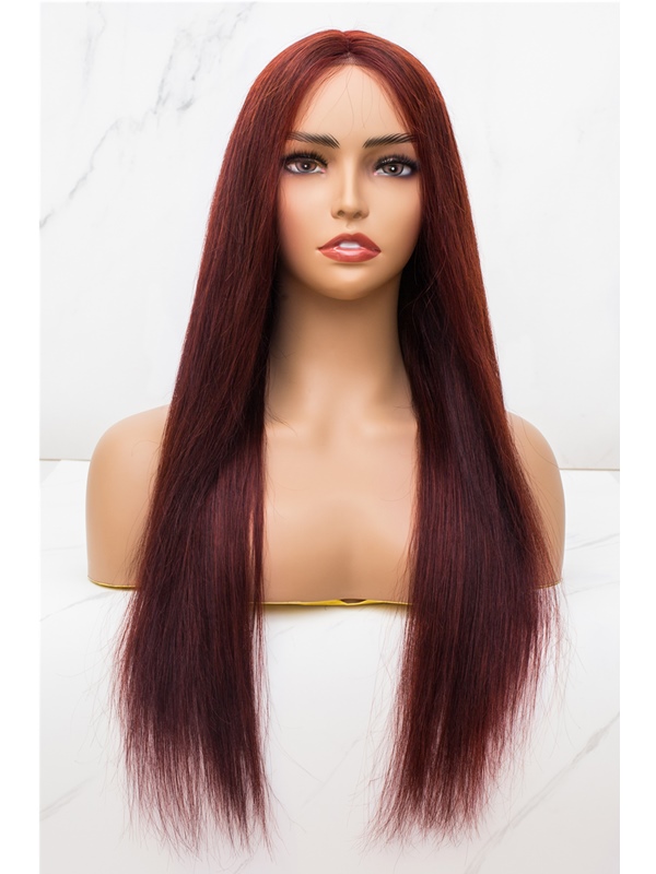 YASMIN - Silky Straight Burgundy Lace Front Wig