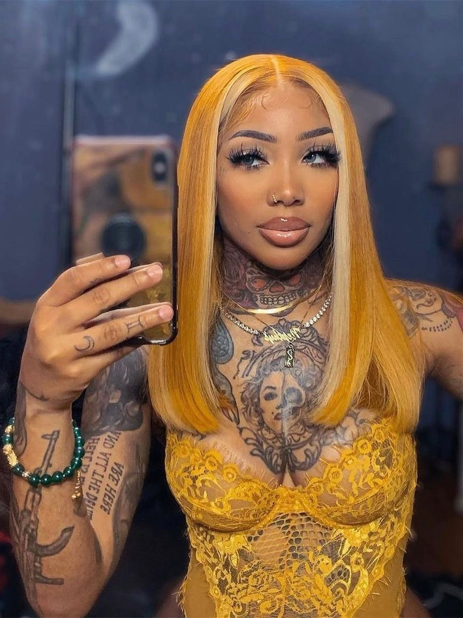 Hollaback Girl - Blunt Cut Blonde Lace Front Wig with Yellow