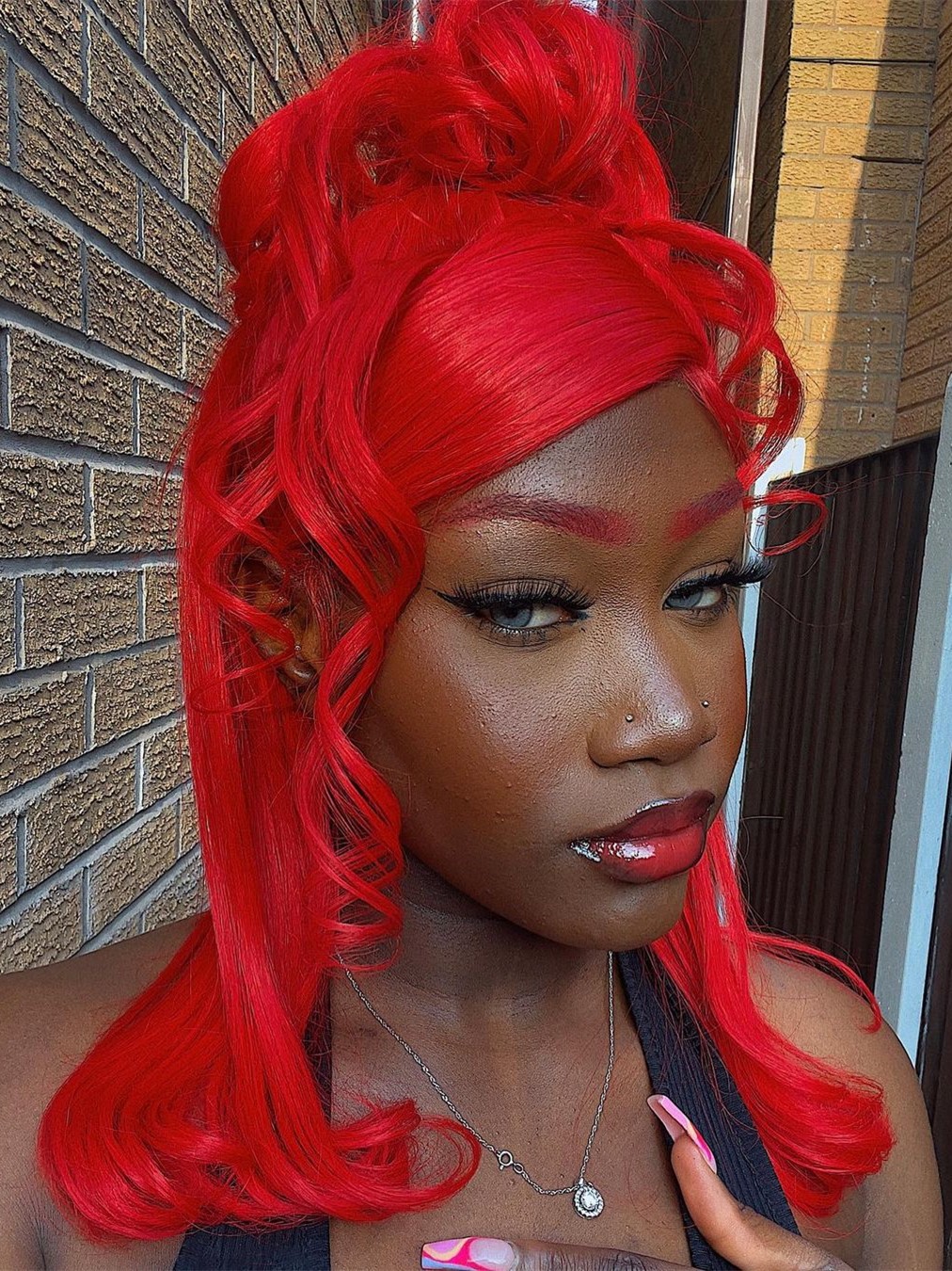Sainaa- SZA Inspired BAPS Vibes Bold Red Lace Front Wig