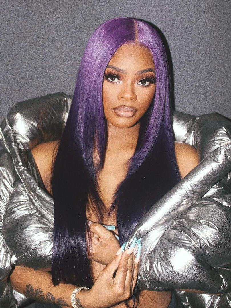 JT Inspired - Long Straight Purple Lace Front Wig