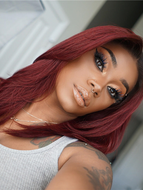 Brick Red Lace Front Wig