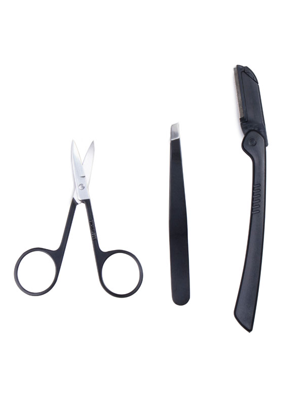 Razor Scissors Tweezers 3 in 1 Hairline Customization Kit